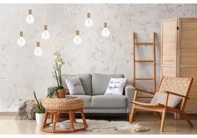 Lampadario a sospensione con filo MIROS 7xE27/60W/230V ragno bianco/oro