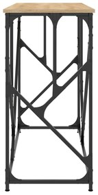 Tavolo consolle rovere sonoma 100x40x80 cm in legno multistrato