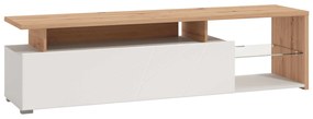 MISTIE - porta tv anta decorata moderno minimal in legno cm 170 x 41,5 x 46,5 h