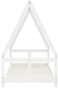 Giroletto per bambini bianco 80x160cm in legno massello di pino