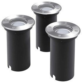 Faretti Carrabili Da Esterno A Led 3 Pz Rotondi /