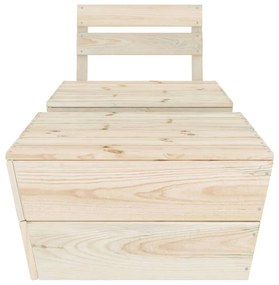 Set divani da giardino 2 pz in legno di abete impregnato