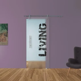Porta scorrevole Living in acciaio multicolore, L 88 x H 215 cm, con binario Ermes Destra