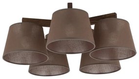 Brilagi - Lampadario da soffitto LATTE 5xE27/15W/230V pino/marrone