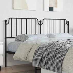 Testiera İn Metallo Nero 180 Cm /