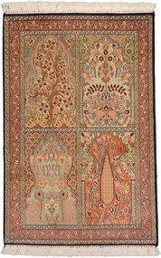 Cashmere Silk Tappeto orientale 90 x 60 Beige (Indian) Annodato A Mano