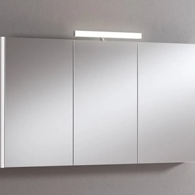 Pensile con luce Akira L 120 x P 15.5 x H 70 cm laccato lucido bianco