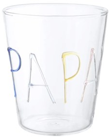 Bicchiere acqua papà in vetro borosilicato, da 380 ml