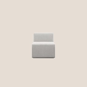 Nettuno modulo poltrona centrale in morbido tessuto bouclè T07 grigio