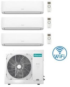 Climatizzatore Condizionatore Hisense Hi Comfort Wifi R32 Trial Split Inverter 7000 + 9000 + 9000 BTU con U.E. 4AMW81U4RJC Classe A++/A+
