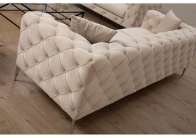 Divano in velluto beige 237 cm Como - Artie