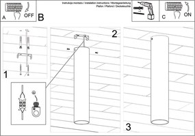Lampada da soffitto GU10 in acciaio Oro LAGOS 30
