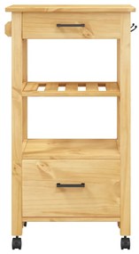 Carrello da cucina monza 48x40x90 cm in legno massello di pino