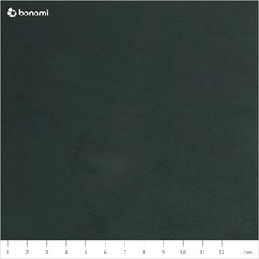 Poggiapiedi in velluto verde scuro Shel - Ghado