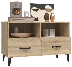 Mobile per tv rovere sonoma 80x36x50 cm legno multistrato