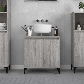 Mobile Lavabo Grigio Sonoma 58x33x60 Cm İn Legno Multistrato /