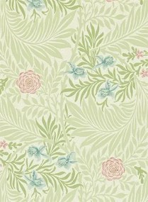 Tapete Larkspur von Morris & Co. - Green/ Coral