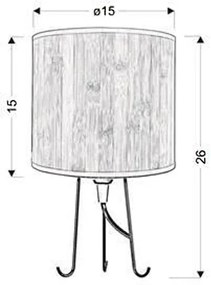 Lampada da tavolo  ADORA 1xE14/40W/230V quercia