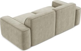 Divano beige con rivestimento in ciniglia 204 cm Omao – Makamii