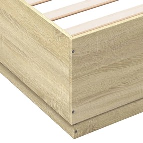 Giroletto Luci LED Rovere Sonoma 120x200 cm Legno Multistrato