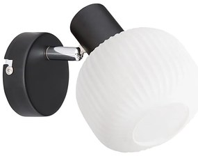 Prezent 27519 - Faretto da parete ARYA 1xE14/40W/230V nero/bianco