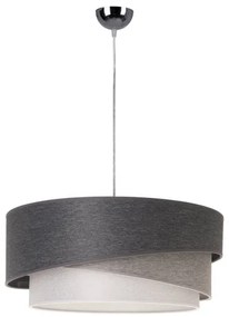 Duolla - Lampadario a sospensione con filo KOBO 1xE27/15W/230V diametro 45 cm antracite/grigio/bianco