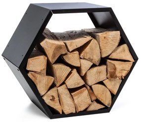 blumfeldt Firebowl Hexawood Black, legnaia, esagonale, 50,2x58x32cm