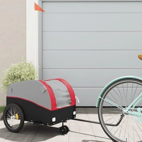 Rimorchio Da Bici Nero E Rosso 30 Kg İn Ferro /