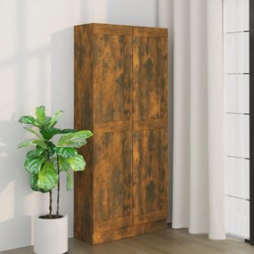 Comodino Rovere Fumo 82,5x30,5x185,5 Cm İn Legno Multistrato /