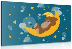 Stampa su tela – Orsetto sulla luna