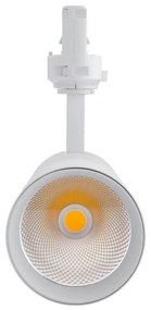 Faro LED 34W per Binario Trifase 38° + 60° Bianco con driver Philips CRI92 Colore Bianco Caldo 2.700K