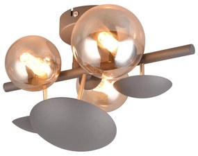 Lampada da parete in colore grigio-oro Bubble - Trio Select