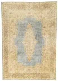 Kerman Tappeto 290 x 410 Nero (Iran) Annodato A Mano