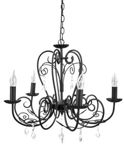 Sophina Lampadario Black/Clear - Lindby