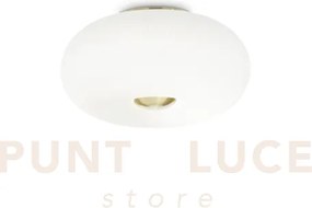 Arizona plafoniera attacco 3 luci gx53 in vetro bianco soffiato d.40cm