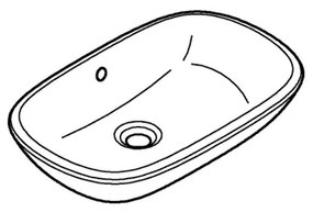 GROHE 39216000 - Lavabo da appoggio EUROSTYLE 500 × 380 mm ceramica/bianco