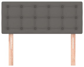 Testiera grigio 100x5x78/88 cm in similpelle