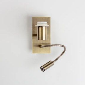 Brilagi-Applique a LED NUBILA 1xE27/25W/230V+LED/3W ottone/Pompeiana rosso