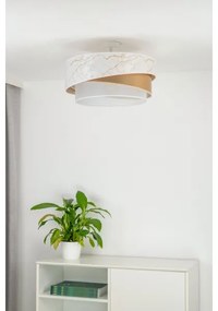 Duolla - Lampadario a plafone KOBO 1xE27/15W/230V diametro 45 cm bianco/oro