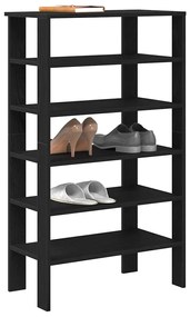Scarpiera Nera 61x32x105 Cm İn Truciolato /
