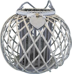 GISELE - lanterna in vimini tondo 20 x 32 cm