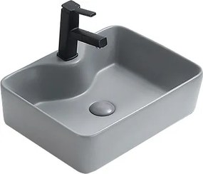 Mexen Eva lavabo da appoggio 48 x 37 cm, grigio chiaro opaco - 21424961