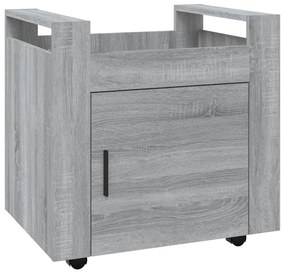 Carrello Scrivania Grigio Sonoma 60x45x60 cm Legno Multistrato