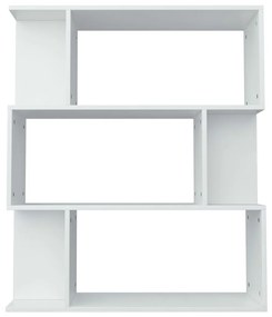 Libreria/Divisorio Bianco 80x24x96 cm in Legno Multistrato