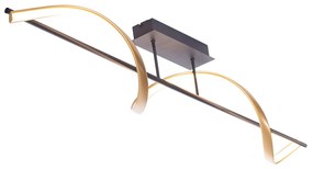 Lampada da soffitto intelligente grigio scuro con oro incluso LED dimmerabile in Kelvin - Marianne