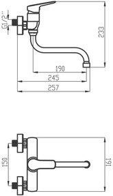 Novaservis - Lavandino/rubinetto per lavabo METALIA cromo lucido