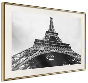 Poster  Symbol of Paris  Cornice Quadri Cornice d'oro con passe-partout, Larghezza x Altezza Home decor 90x60