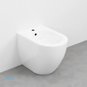 Ceramica Cielo "Mini-Smile 48 " Bidet Terra Filo Muro Bianco Lucido