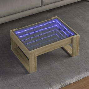 Tavolino Da Salotto Con Led Infinity Rovere Sonoma 70x53x30 Cm /