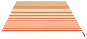 Tessuto di Ricambio per Tenda da Sole Giallo e Arancio 6x3 m